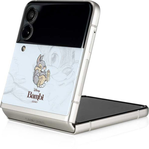 Disney Bambi Thumper Sketched portrait Galaxy Z Flip4 5G Skin
